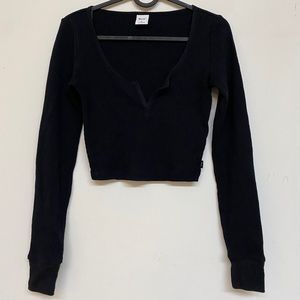 Aritzia TNA Thermal Cropped Scoopneck